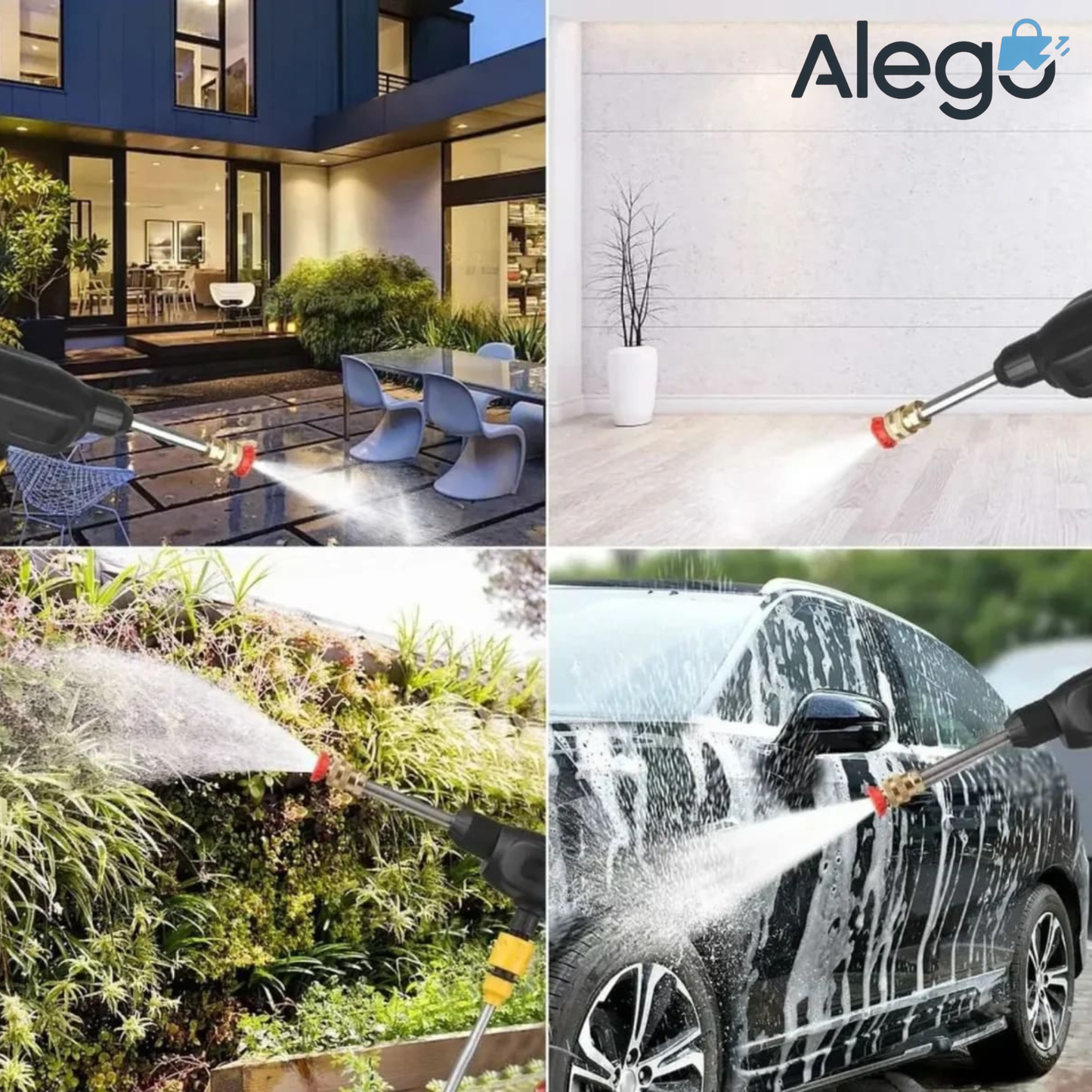 Pistola Hidrolavadora 288V Doble Batería Portatil