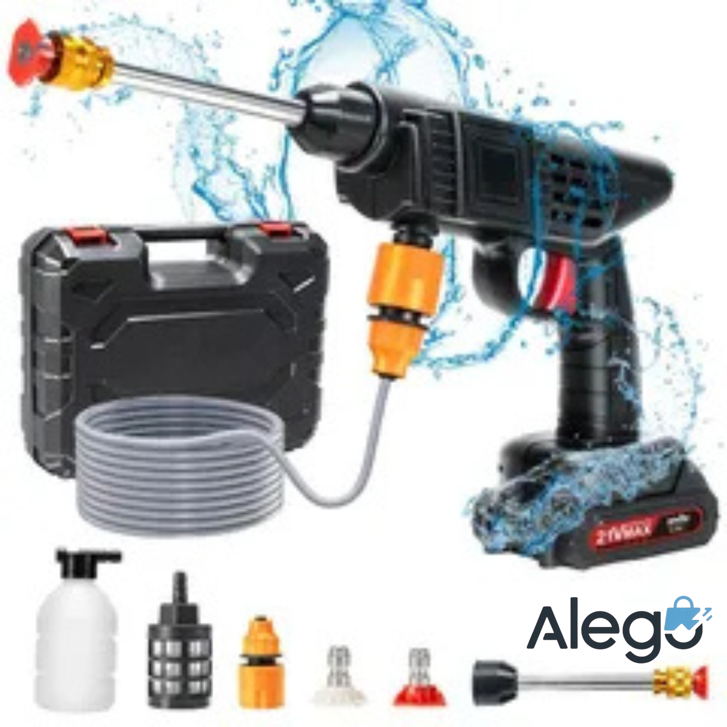 Pistola Hidrolavadora 288V Doble Batería Portatil